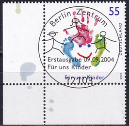 BRD 2418 gestempelt ESST mit Eckrand links unten