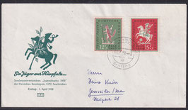 SAAR-B 433-434 auf Brief FDC