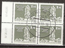 DDR 2561 RWZ I Versandstellenstempel Viererblock