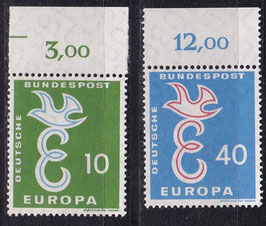 BRD 295-296 postfrisch mit Bogenrand oben