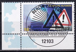 BRD 2125 gestempelt ESST mit Eckrand links unten