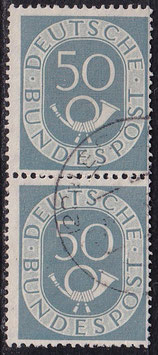 BRD 134 gestempelt senkrechtes Paar