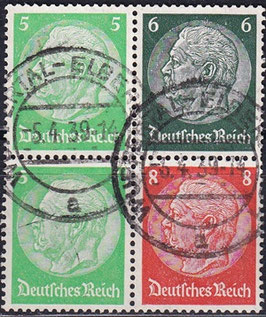 DR W69+W70 gestempelt (Zusammendruck) (1937/MH37)