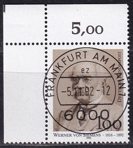 BRD 1642 gestempelt mit Eckrand links oben
