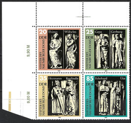 DDR 2808-2811 postfrisch Viererblock mit Eckrand links oben