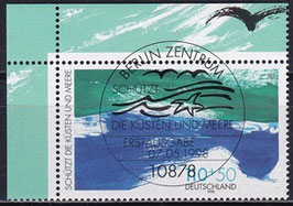 BRD 1989 gestempelt ESST mit Eckrand links oben