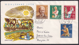 SAAR-B 441-444 auf Brief FDC