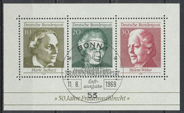 BRD Block 5   596-598 gestempelt mit ESST "BONN"