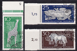 DDR 1093-1095 philat. Stempel mit Bogenrand