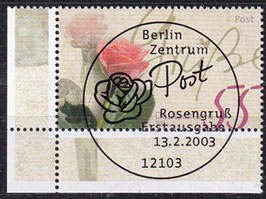 BRD 2317 gestempelt ESST mit Eckrand links unten