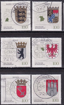 BRD 1586-1591 gestempelt (1)