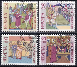 CH 1393-1396 gestempelt