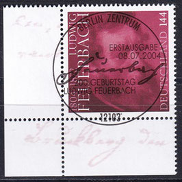 BRD 2411 gestempelt ESST Eckrand links unten