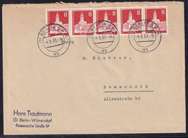 BERL-B 187 Brief Mehrfachfrankatur