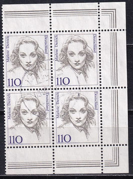 BRD 1939 gestempelt Viererblock mit Bogenrand