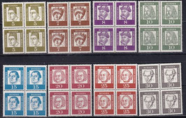 BERL 199-214 postfrisch Viererblocksatz