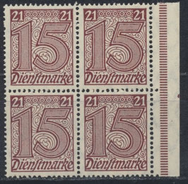 DR-DI 18 postfrisch Viererblock mit Bogenrand rechts