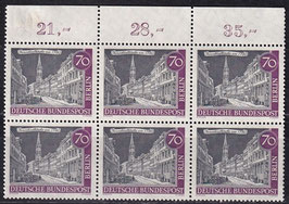 BERL 225 postfrisch 6er-Block mit Bogenrand oben