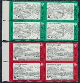 BRD 934-935 postfrisch Vierblocksatz mit Bogenrand links