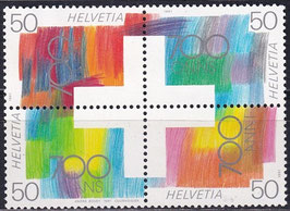 CH 1438-1441 postfrisch Viererblock