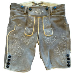 Lederhose Kaiser | urig hell / feine gold Stickerei   FM.LH.177