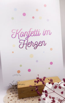 Grafikdruck "Konfetti im Herzen"