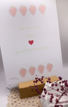 Grafikdruck "Erdbeersüß"