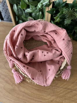 Tuch "rosa herzen"