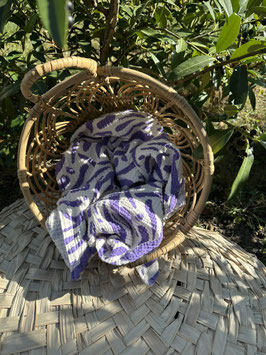 Musselindecke "lila creme"