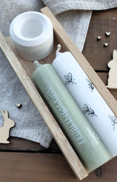 Kerzen 2er-Set in Geschenkverpackung "FRÜHLINGSGRUSS_4"