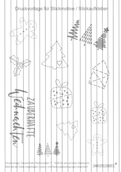 Stickvorlagen-Set "Zauberhafte Weihnachten 1" - Druckvorlage*