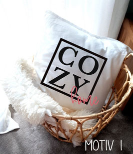 Kissenbezug COZY, 50x50cm, versch. Motive