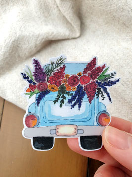 Sticker Pickup mit Blumen, 3er Set
