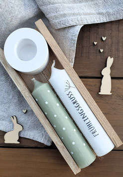 Kerzen 2er-Set in Geschenkverpackung "FRÜHLINGSGRUSS_1"