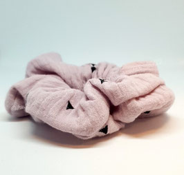 Scrunchie, altrosa triangles