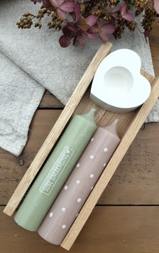 Kerzen 2er-Set in Geschenkverpackung "Süße Umarmung"
