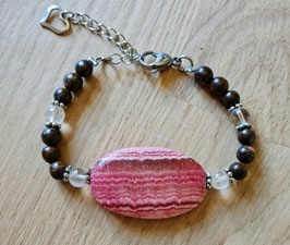 Bracelet Rhodocrosite & Bronzite