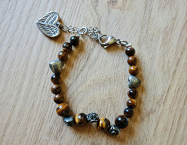 Bracelet Roses de Pyrite & Oeil de Tigre