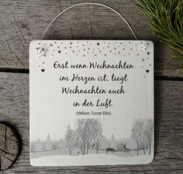 Holzschildchen "Weihnachten im Herzen"