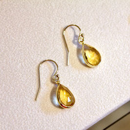 citrine antique earrings