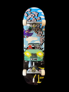 Skateboard Complete Silver Trucks Parse