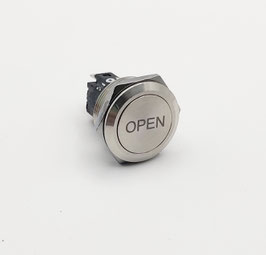 Pulsante OPEN in acciaio inox