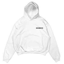 HEAVY LOGO HOODIE WHITE