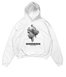 Greek Sinners Hoodie White