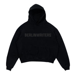 GREY LOGO HOODIE - BLACK