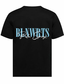 Handwritten Tee Turquoise Black