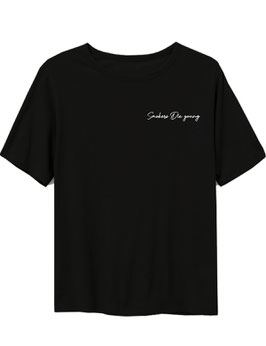 SMOKERS DIE YOUNG TEE - BLACK