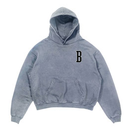 STONE GREY "B" HOODIE