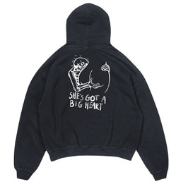 Big Heart Hooded Black