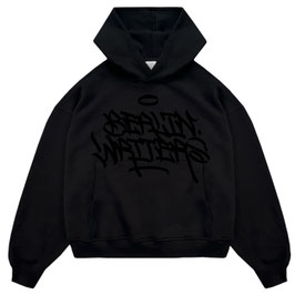 Tag Hoodie Black on Black